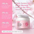 Japan Sakura Day & Night Toner Pad 100ml – Hyaluronic Acid, Niacinamide & Salicylic Acid Moisturising and Firming Face Toner Pads for All Skin Types