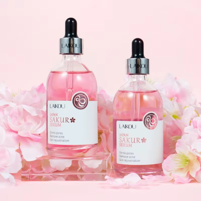 Japan Sakura Face Serum 100ml — Skin Tightening, Deeply moisturizes & Brightening Serum with Vitamin C, Hyaluronic Acid & Cherry Blossom Extract for Glowing Skin