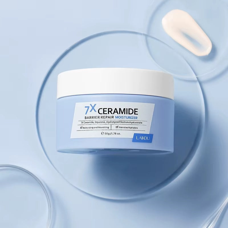 7X Ceramide Barrier Repair Face Cream — Brightening, Fade Dark Spots & Blemishes, Deep Moisturizer & Nourishing Cream for Dry & Sensitive Skin 50g
