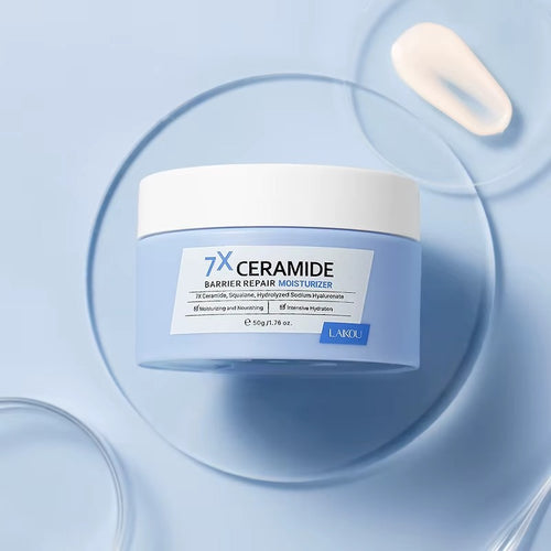 7X Ceramide Barrier Repair Face Cream — Brightening, Fade Dark Spots & Blemishes, Deep Moisturizer & Nourishing Cream for Dry & Sensitive Skin 50g