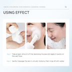 Hyaluronic Acid Cream Cleanser with Massage Brush — Deep Cleansing, Anti-Wrinkle, Blackhead Removing, Pore Minimizing Face Wash for All Skin Types — Moisturizing & Nourishing Daily Cleanser
