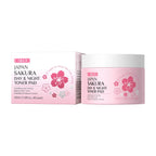 Japan Sakura Day & Night Toner Pad 100ml – Hyaluronic Acid, Niacinamide & Salicylic Acid Moisturising and Firming Face Toner Pads for All Skin Types