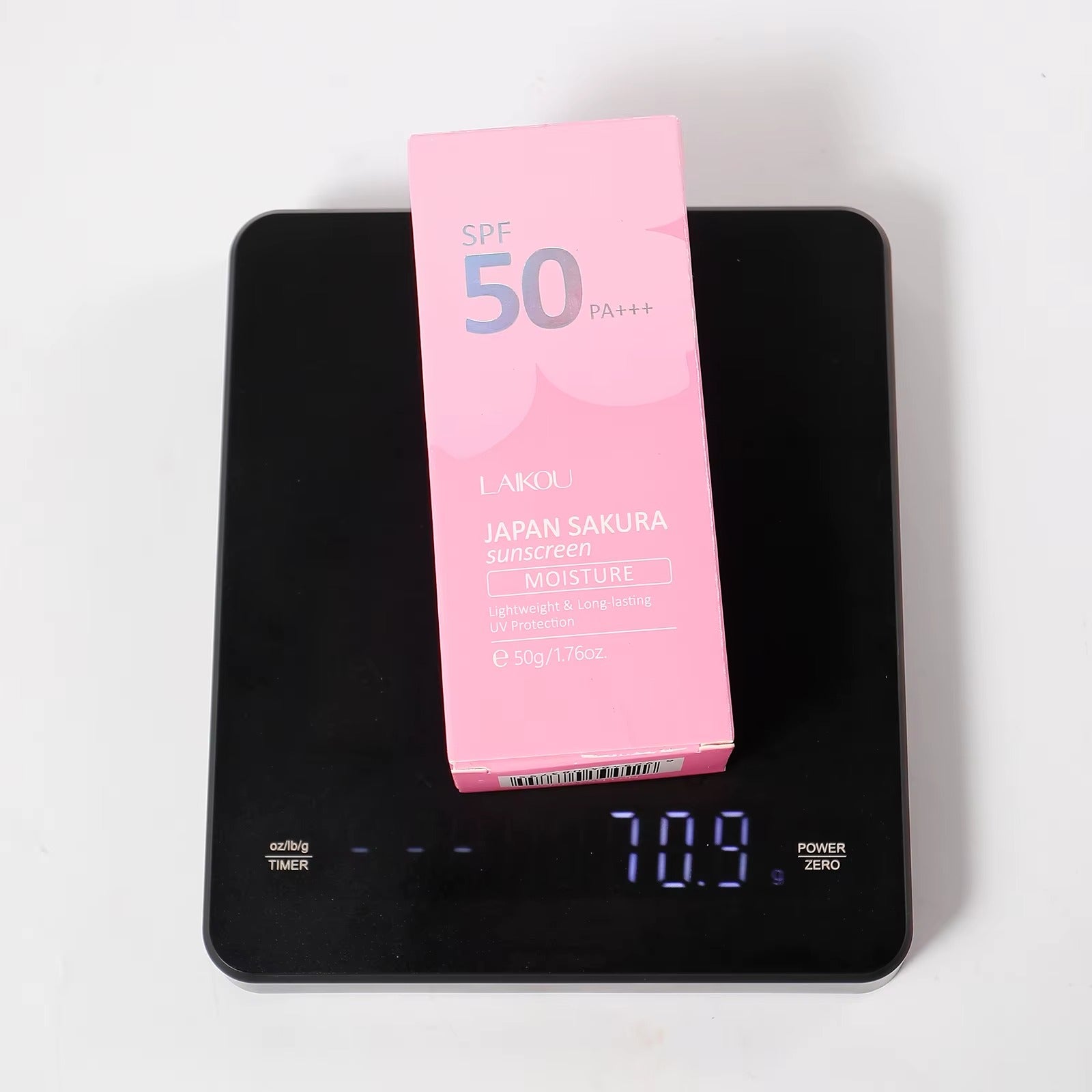 Japan Sakura Sunscreen SPF 50 PA+++ — Korean Face Sunscreen Cream with Niacinamide & Hyaluronic Acid, Waterproof UV Protection 50g