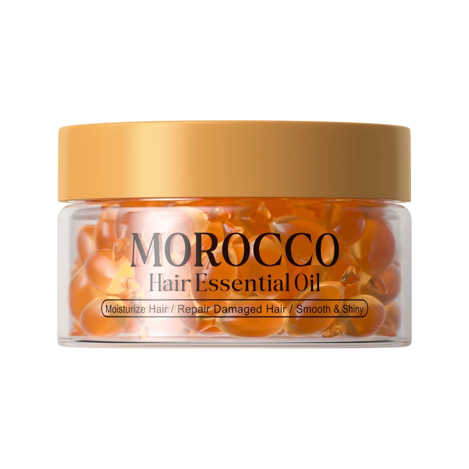 Morocco Argan Oil Leave-In Hair Serum Capsules – Moisturizing, Frizz Control & Damage Repair Treatment for Dry Hair (50 Capsules/50ml)