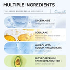 7X Ceramide Barrier Repair Face Cream — Brightening, Fade Dark Spots & Blemishes, Deep Moisturizer & Nourishing Cream for Dry & Sensitive Skin 50g