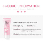 Japan Sakura Face Wash 100g — Brightening & Moisturizing Facial Cleanser for All Skin Types, Deep Pore Cleansing, Oil Control