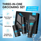 3-in-1 Men's Daily Skincare Set — Oil Control, Hyaluronic Acid Hydration & Skin Barrier Repair for All Skin Types