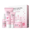 Compact-sized Japan Sakura 4-Piece Skincare Set — Complete Routine for Brightening, Hydration & Anti-Aging
