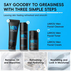 3-in-1 Men's Daily Skincare Set — Oil Control, Hyaluronic Acid Hydration & Skin Barrier Repair for All Skin Types