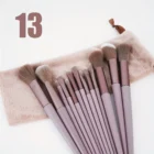 13pcs Luxury Valentine's Day Makeup Brush Set – Soft Synthetic Bristles, Palm Brush Design with Travel Pouch