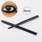 5-Pack Waterproof & Sweat-Proof Black Eyeliner Pencils – Long-Lasting, Smudge-Proof Eye Makeup with Easy Glide Formula
