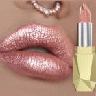 KAFURUX Coral Pearlescent Lipstick – Waterproof, Long-Lasting Shimmer Lip Gloss – 1pc
