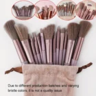 13pcs Luxury Valentine's Day Makeup Brush Set – Soft Synthetic Bristles, Palm Brush Design with Travel Pouch