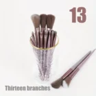13pcs Luxury Valentine's Day Makeup Brush Set – Soft Synthetic Bristles, Palm Brush Design with Travel Pouch