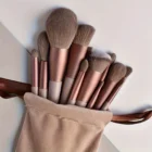 13pcs Luxury Valentine's Day Makeup Brush Set – Soft Synthetic Bristles, Palm Brush Design with Travel Pouch