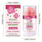 ROZINO Rose, Vanilla & Jasmine Deodorizing Cream – Long-Lasting Freshness with a Natural Touch – 40g