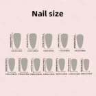 24pcs Pink Almond Press-On Nails – Glossy Floral Elegance in Minutes