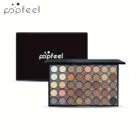 Popfeel 40-Color Eyeshadow Palette – Matte, Shimmer, Glitter & Metallic Shades for All Eye Makeup Looks