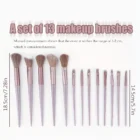 13pcs Luxury Valentine's Day Makeup Brush Set – Soft Synthetic Bristles, Palm Brush Design with Travel Pouch