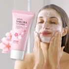 LAIKOU Sakura Foam Facial Cleanser – Deep Cleansing & Moisturizing Face Wash for All Skin Types – 50g